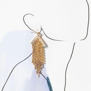 Anthropologie Waterfall Chain Earrings. New!